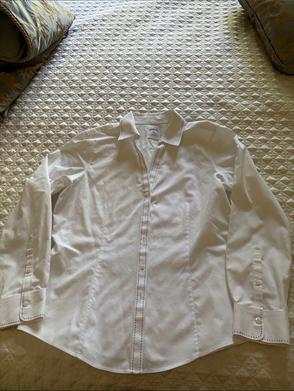 Classic White Ladies Button-Down Shirt